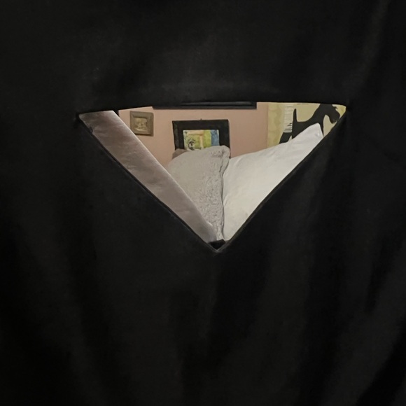 Bettie Page Black V-Neck Sheath Dress - Picture 2 of 3